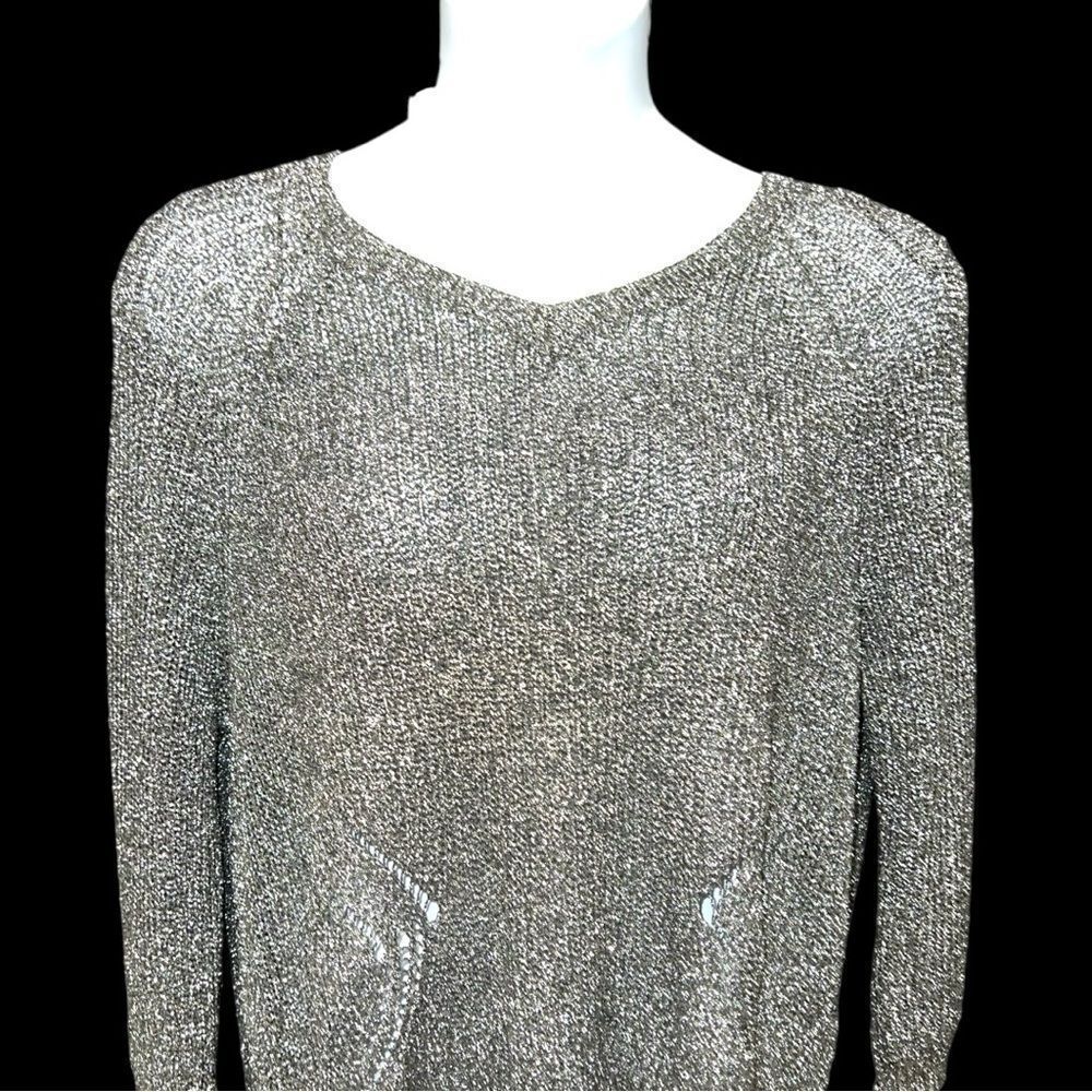 Jennifer Lopez black silver sparkle sweater! New
